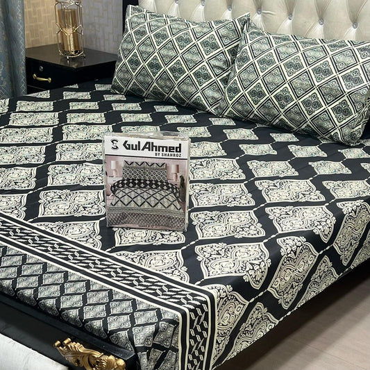 Zeebra Pure Cotton Bedsheet 3 pcs