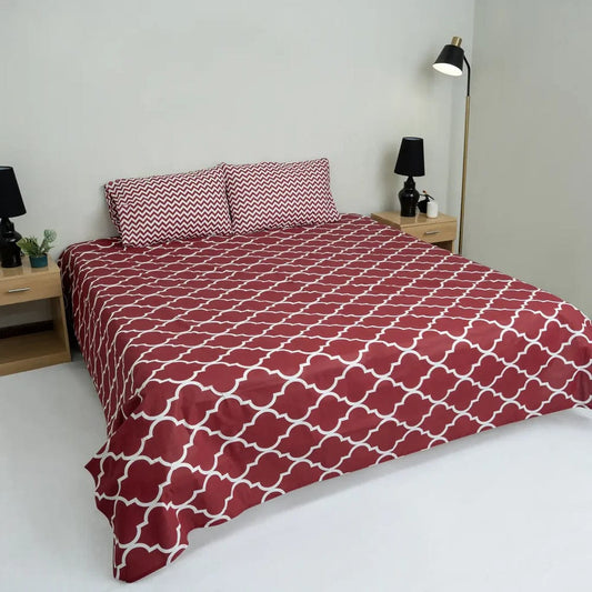White lining Pure Cotton Bedsheet 3 pcs