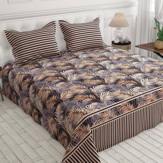 Wheat Design  Pure Cotton Bedsheet 3 pcs