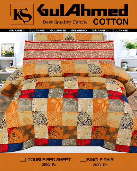 MIX COTTON KING BEDSHEET 3PCS